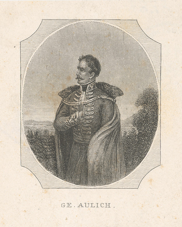 Stredoeurópsky grafik z 1. polovice 19. storočia – Portrét generála Ludwiga Aulicha 