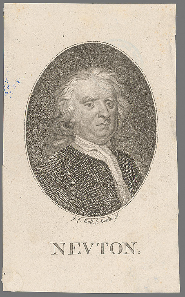 Johann Friedrich Bolt – Portrét Newtona 