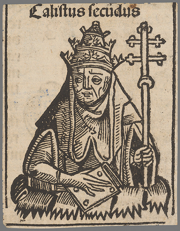 Stredoeurópsky grafik z 1. polovice 16. storočia – Pápež Callistus III. 