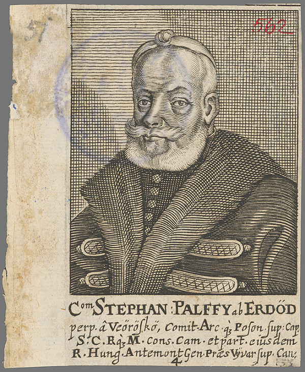 Stredoeurópsky grafik z 1. polovice 18. storočia – Portrét Štefana Pálffyho 