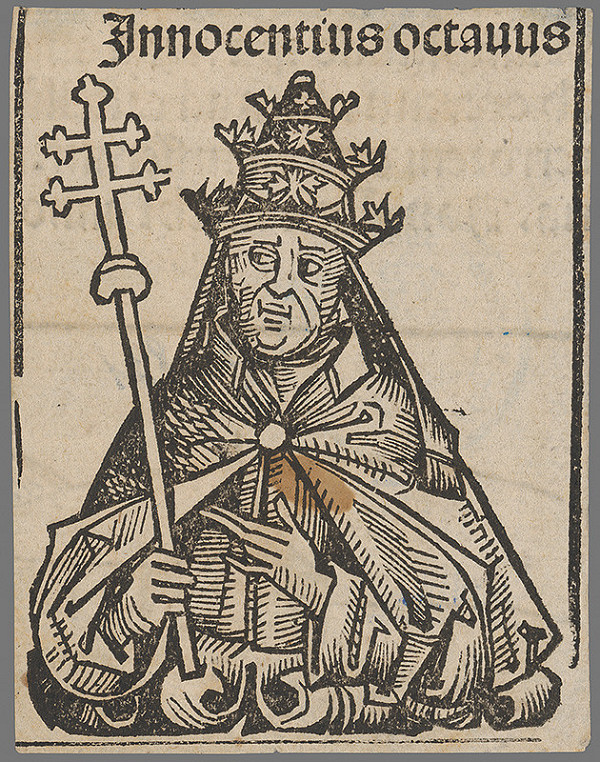 Stredoeurópsky grafik z 1. polovice 16. storočia – Pápež Inocentius VIII. 