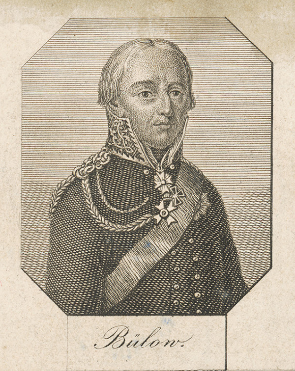 Stredoeurópsky grafik z 1. polovice 18. storočia – Generál Friedrich Wilhelm von Bülow 