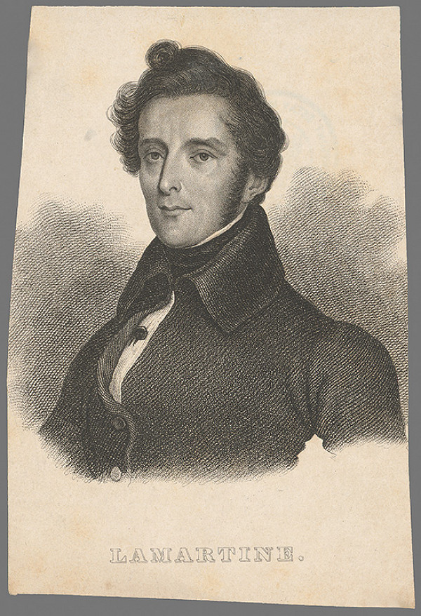 Stredoeurópsky grafik z 1. polovice 19. storočia – Portrét Alphonse de Lamartina 