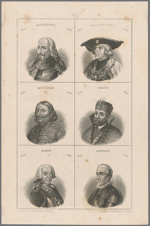 Stredoeurópsky grafik z 19. storočia – Portréty slávnych ľudí 