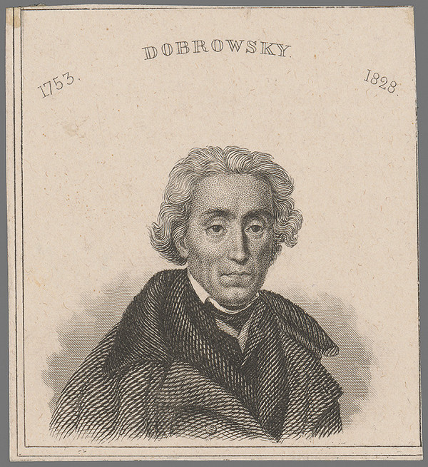 Stredoeurópsky grafik z 1. polovice 19. storočia – Podobizeň Dobrowského 