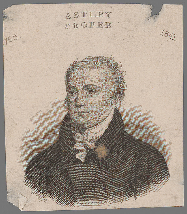 Stredoeurópsky grafik z 1. polovice 19. storočia – Podobizeň Coopera Astleyho 