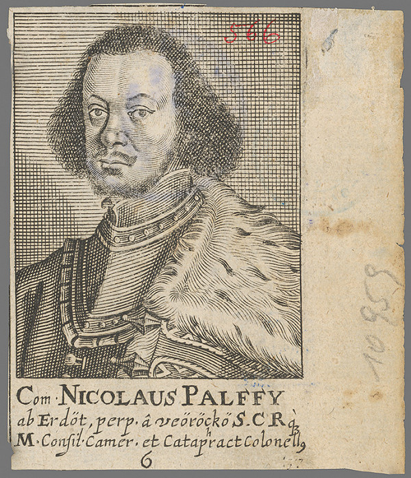 Stredoeurópsky grafik z 2. polovice 18. storočia – Podobizeň Mikuláša Pálffyho 