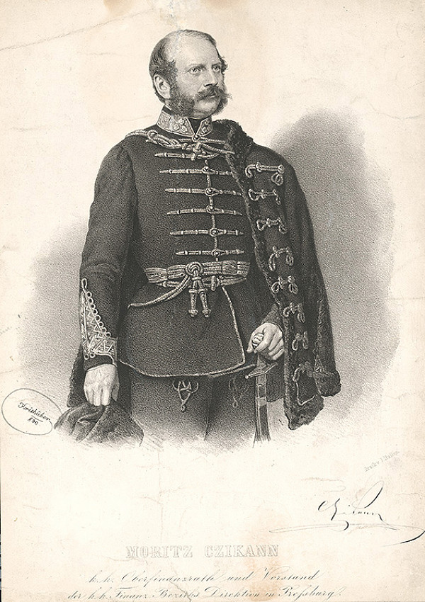 Joseph Kriehuber – Portrét Moritza Czikanna 