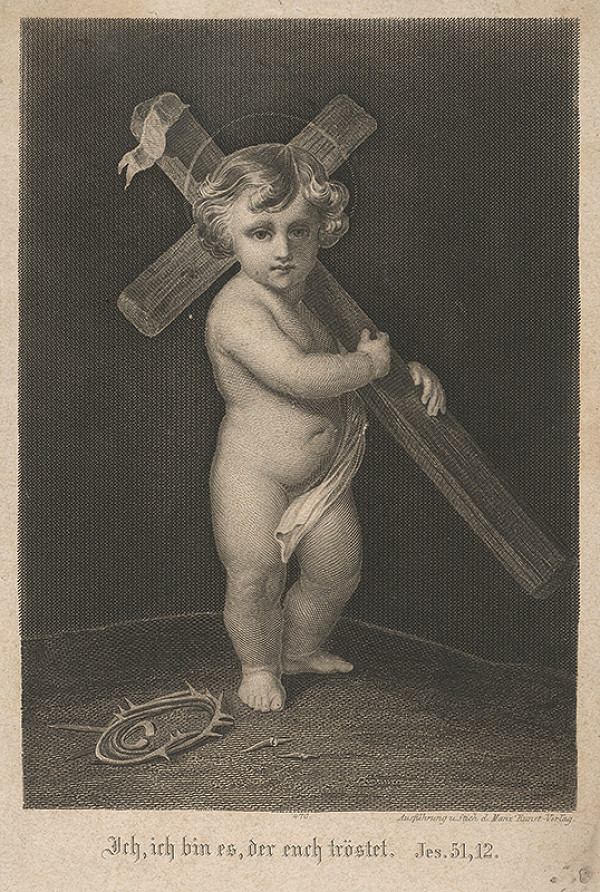 Stredoeurópsky autor z 19. storočia – Malý Ježiš s krížom 