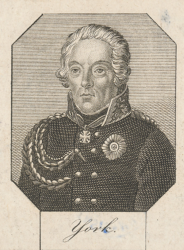 Stredoeurópsky grafik z 1. polovice 19. storočia – Podobizeň generála Yorka 