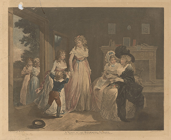 Wiliam Ward, George Morland – Návšteva v škole 