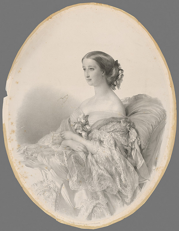 Stredoeurópsky autor z 1. polovice 19. storočia – Portrét francúzskej cisárovnej Eugénie de Montijo 
