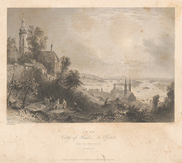 Robert Wallis, William Henry Bartlett – Pohľad na Ofen-Budín 