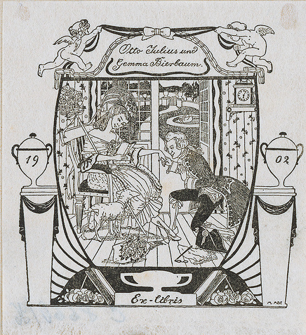 Stredoeurópsky grafik z 20. storočia – Ex libris Otto Julius und Gemma Bierbaum 