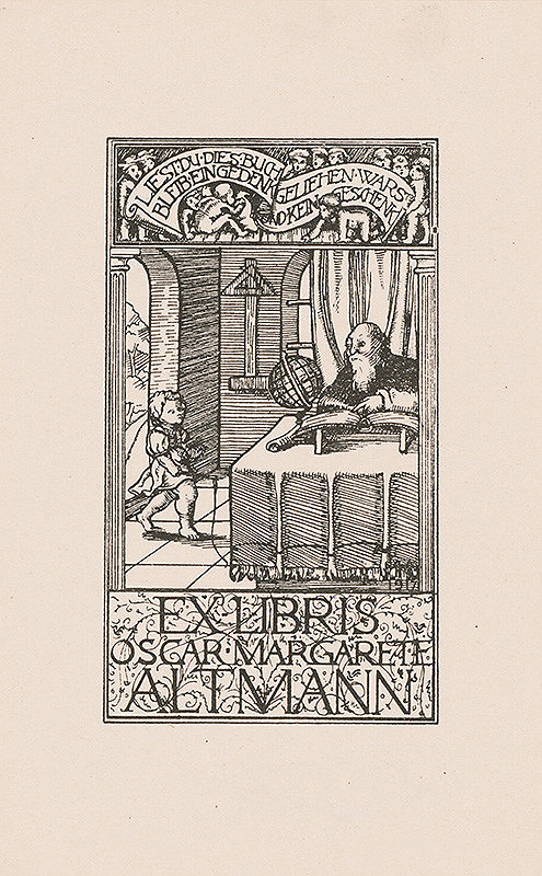 Stredoeurópsky grafik z 20. storočia – Ex libris Oscar Margarete Altmann 