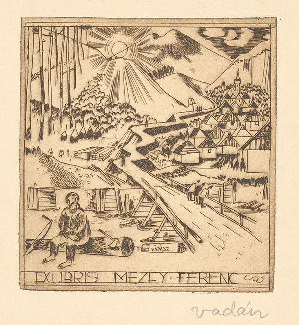 Endre Vadász – Ex libris Mezey Ferenc