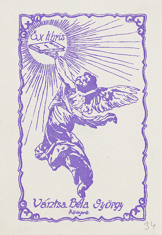 Stredoeurópsky grafik z 20. storočia – Ex libris  Vántsa Béla György 