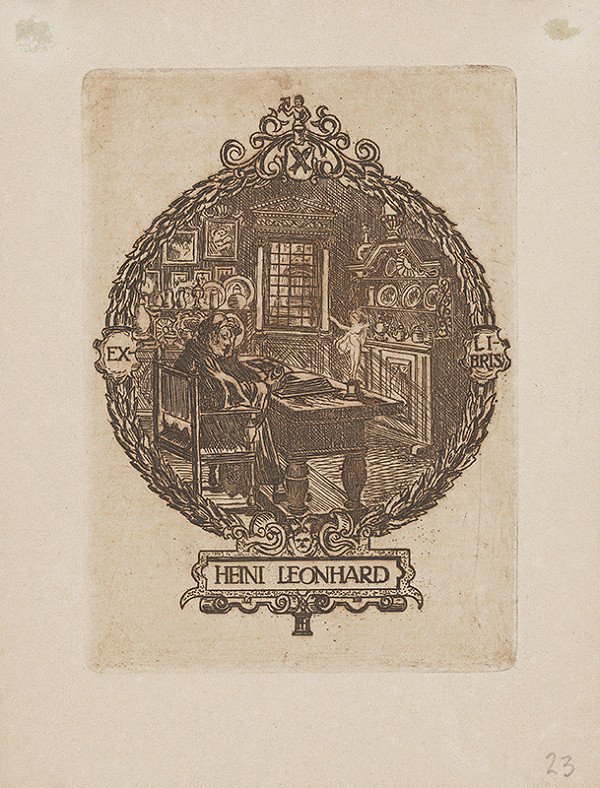 Stredoeurópsky grafik z 1. polovice 20. storočia – Ex libris Heini Leonhard 