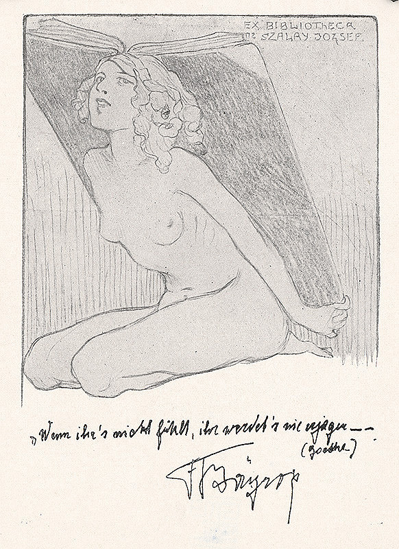 Stredoeurópsky grafik z 20. storočia – Ex libris Szalay Jozsef 