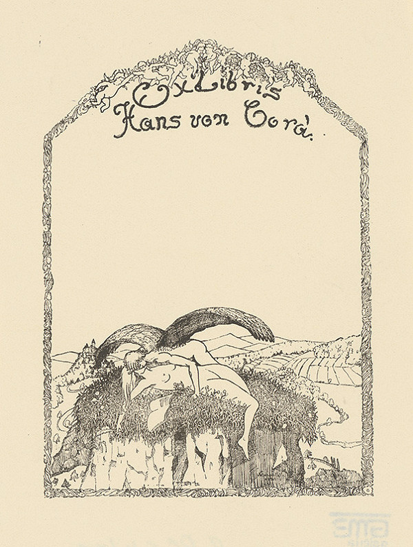 Stredoeurópsky grafik z 20. storočia – Ex libris Hans von Corá 