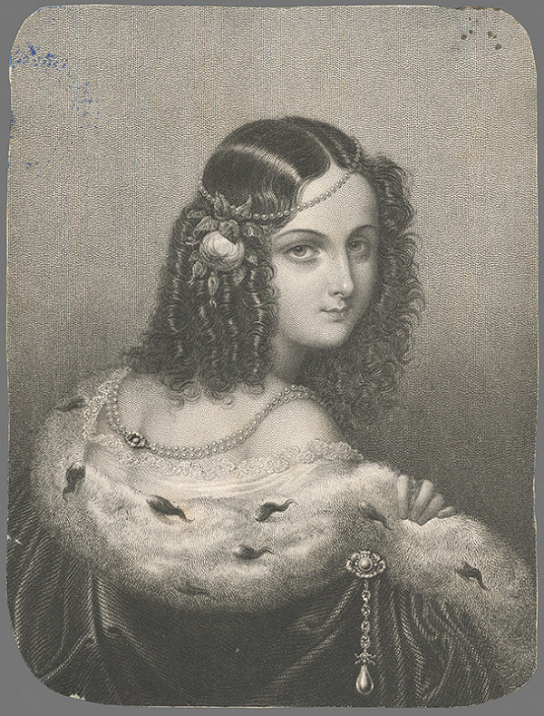 Stredoeurópsky grafik z 2. polovice 19. storočia – Podobizeň mladej dámy 