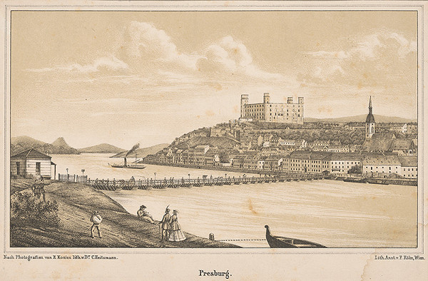 Carl Heitzmann, František Kozics – Pohľad na Bratislavu z juhu 