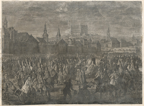 Johann Daniel Herz st. – Sprievod Márie Terézie ku korunovačnému pahorku v Bratislave 