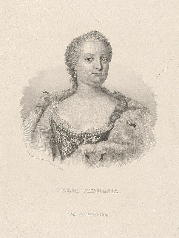 Stredoeurópsky grafik z 19. storočia – Portrét Márie Terézie 