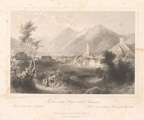 Karl Friedrich Würthle – Meran pri ceste do Obermais 