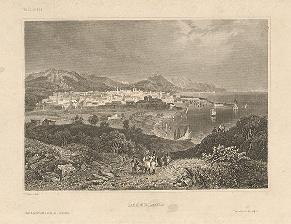 Nemecký grafik z 19. storočia – Barcelona 