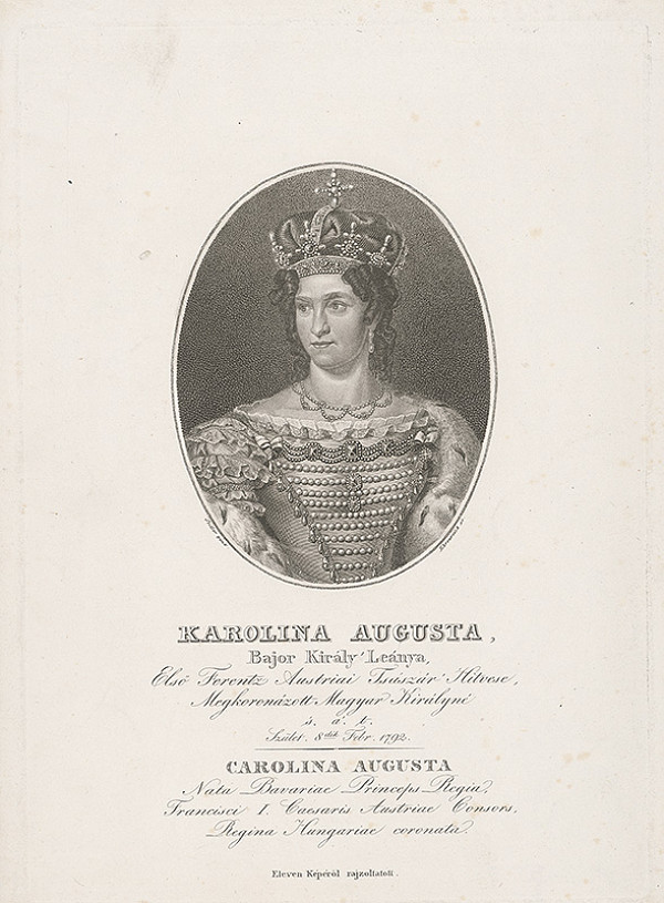 Adám Sándor Ehrenreich, Joseph Stiller – Portrét kráľovnej Karolíny Augusty