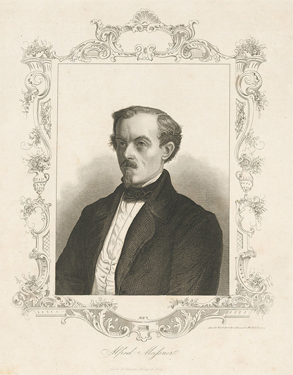 Nemecký grafik z 19. storočia – Portrét Alfréda Meissnera 