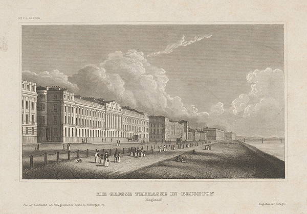 Stredoeurópsky grafik z 19. storočia – Veľká terasa v Bringhtone 