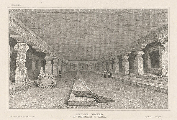 Johann Georg Martini – Detter Wara - interiér chrámu v Indii 