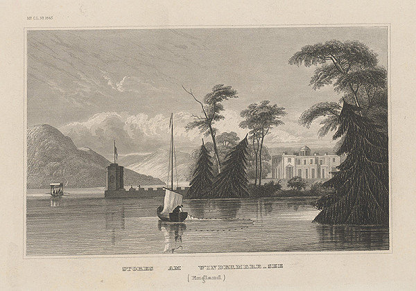 Stredoeurópsky grafik z 19. storočia – Stores am Windermere - see 