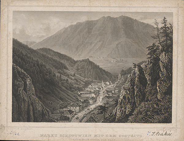 Ludwig Rohbock, A. Fesca – Pohľad na Schottwien s Göstritzom 