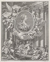 Martin Tyroff, Salomon Kleiner, Johann Justin Preissler – Alegorický portrét Márie Terézie, Theresiade, ein Ehren-Gedicht 