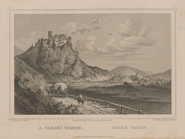 Franz Hablitschek, Ludwig Rohbock – Varín a ruiny hradu Strečno 