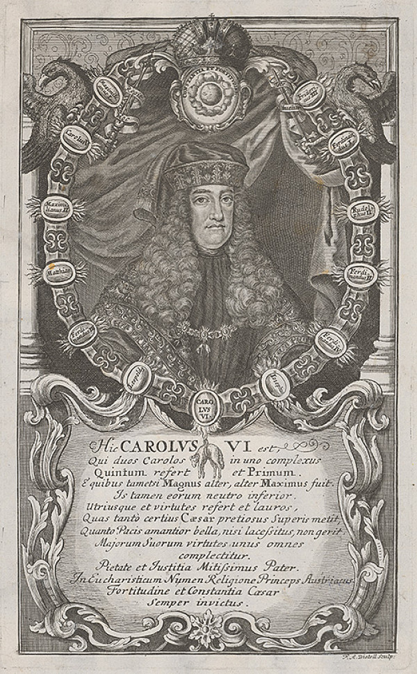 Franz Ambros Dietel – Portrét Karola VI. 