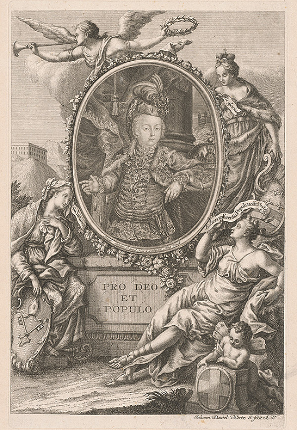 Johann Daniel Herz st. – Alegorický portrét arcivojvodu Jozefa( II.) v detskom veku 