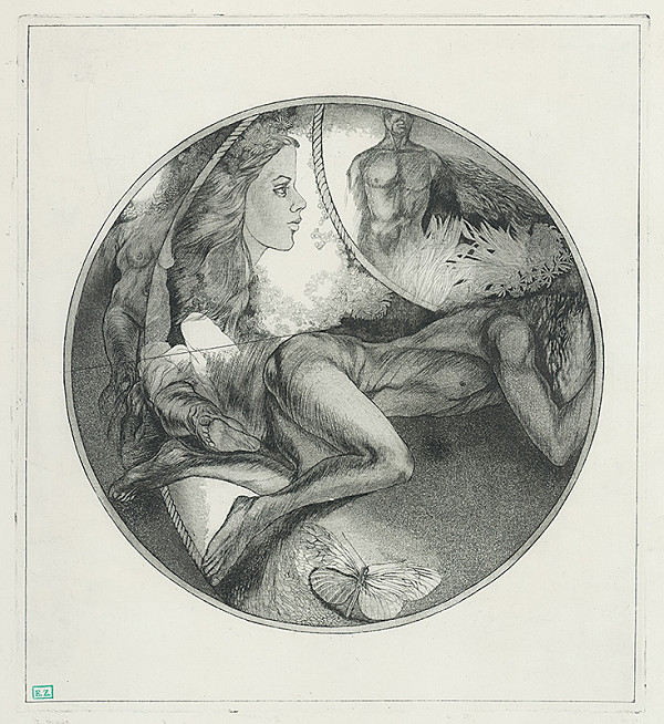 Európsky grafik – Symbolická scéna s erotickým podtextom ? 