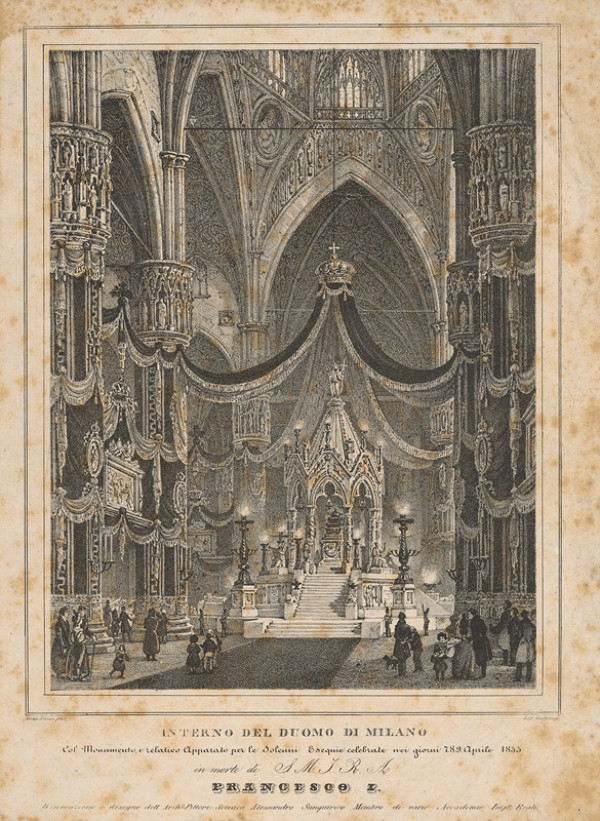 Alessandro Sanquirico, Giuseppe Klein, Gallina – Interiér Dómu v Miláne