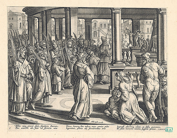 Adriaen Collaert, Jan van der Straet, Philip Galle – Vstup Krista do Jeruzalema ? 