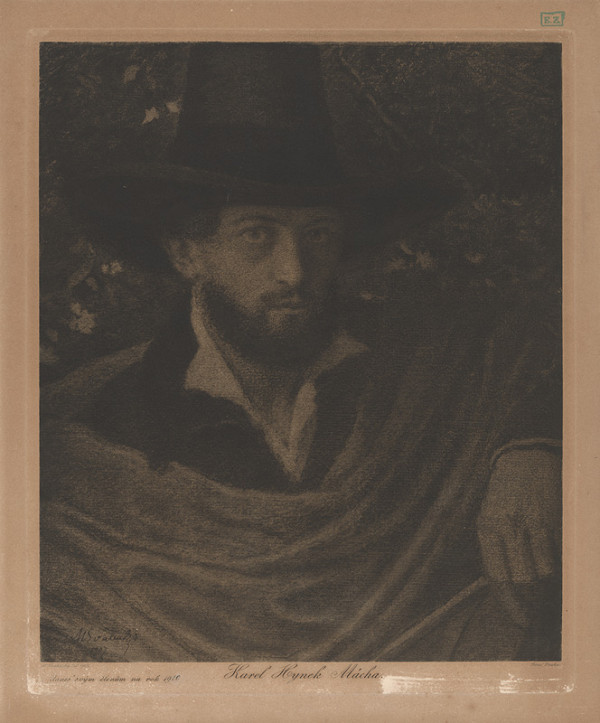 Max Švabinský – Portrét Karla Hynka Máchu 