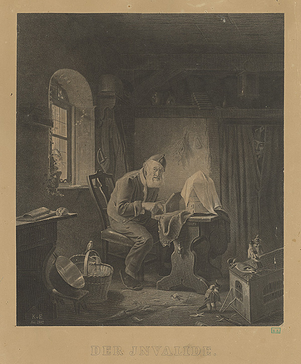 Monogramista K v E – Starec s vtákmi 