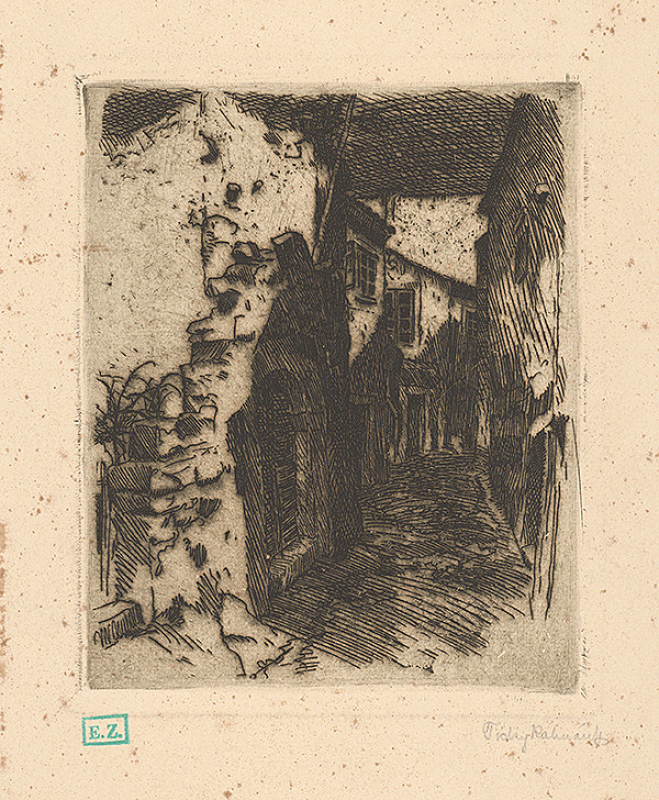 Koloman Tichy – Úzka ulička v Rožňave 