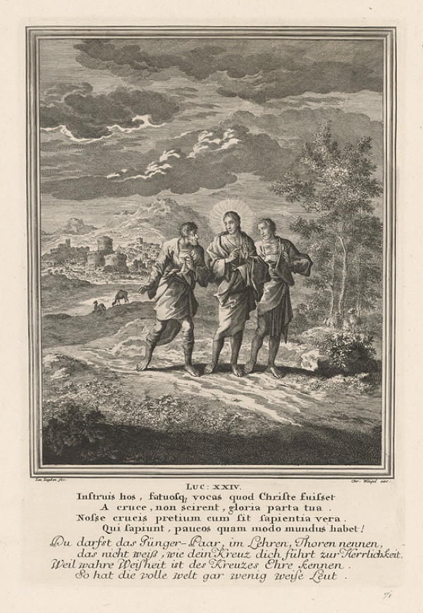 Jan Inxyken, Christoph Weigel st. – Kristus v Emauzách 