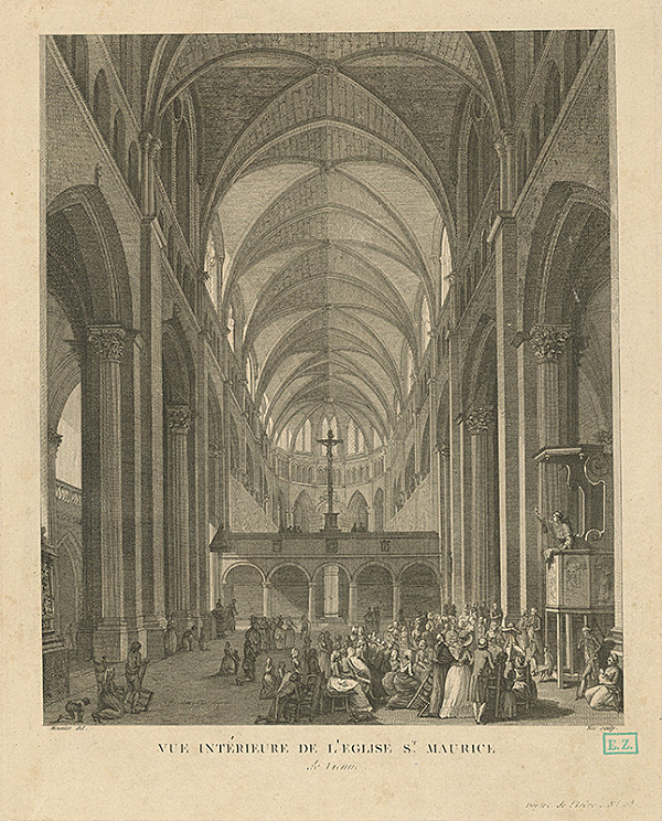 Nér, Pierre Louis Meunier – Pohľad do katedrály St. Mauricia vo Vienne vo Francúzsku 