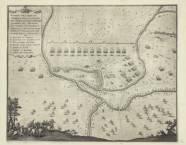 Taliansky rytec zo 17. storočia – Strategická mapa okolia Nových Zámkov 