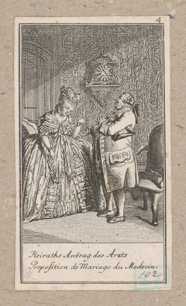 Daniel Nikolaus Chodowiecki – Ponuka k sňatku lekára 